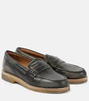 [Golden Goose] Golden Goose Jerry leather penny loafers AU 7 black