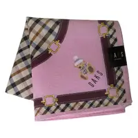 在飛比找momo購物網優惠-【DAKS】經典Logo格紋小熊鏈條帕領巾(粉色)