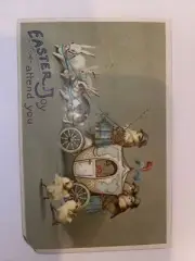 “Very Rare”1900s Easter Joy Attend You Antique Postcard