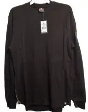 Southpole Men’s Pull Over Thermal Shirt, Black, Large