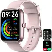 Smart Watch for Men Women 1.8" Fitness Tracker, Bluetooth Call, DIY Dial, Sleep Monitor, 100+ Sports Modes, IP68 Waterproof Smartwatch for Android iPhone, Alexa Built-in
