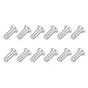 12Pcs 5/32" x 3/8" Single Hole Clevis Pins, 304 Stainless Steel Flat Head Pins