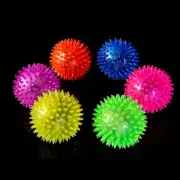 Ultra Light Up LED Spikey Flashing Ball Bouncing Sensory Hedgehog Spike Balls