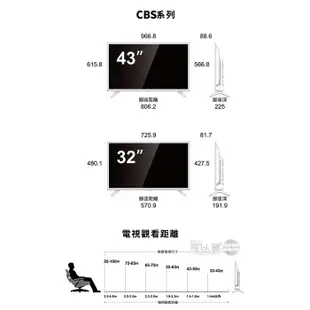 SAMPO 聲寶 ( EM-43CBS200 ) 43型【FHD LED】轟天雷液晶顯示器