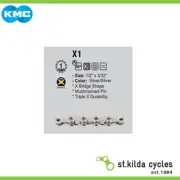 KMC Bike Chain - E1 - X-Series - Single Speed - 1/2 X 3/32"X 110 - Silver/Silver