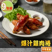 在飛比找PChome24h購物優惠-爆汁雞肉捲9包(400g/包/5條裝)