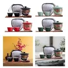 Chinese Tea Set Kung Fu Tea Pot with Portable Bag Teaware Teapot and Cups for