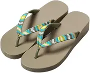 [DDWRGD] Low Heel Wedge Flip Flops Summer Shoes for Women Beach Sandals for Daily Beach Pool Women Slip On Platform Sandals