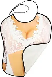 Adult Funny Bib Funny Apron Adult Apron Collector Daily Use Polyester (polyester Fiber) Dinner Party White