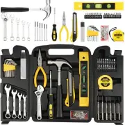 90 Piece Tool Set Home Repair Hand Tool Kit with Wrench Sets Plastic Tool Box...
