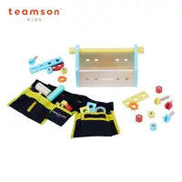 在飛比找PChome24h購物優惠-小幫手木製工具手提盒玩具組-多色