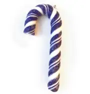 Purple Glitter Candy Cane Ornament Mardi Gras White Land Sweets Dessert Christma