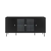 Edward Buffet Unit Sideboard Storage Cabinet Unit - Black - Black