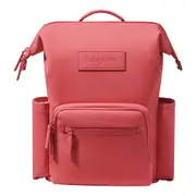 PU Nappy Bag Backpack - Coral Red (Small -10L)