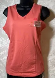 Adidas Tank Top Shirt Womens Large Peach-Orange Sports Workout Active Wear