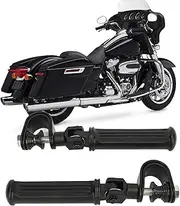 Motorcycle Highway Pegs, Aluminum Alloy Motorcycle Foot Pegs, 25mm to 32mm, Universal Foot Rest Highway Footpegs, Foot Pedal Bracket Replacement, Engine Crash Bar Footrest (Black)