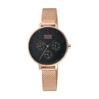 在飛比找PChome24h購物優惠-NATURALLY JOJO 氣質名媛時尚腕錶-玫瑰金X黑