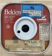 Belden 83007 0081000 Hook-Up Wire, 1C, 20 AWG, 19x32, Gray 1,080 ft. Spool
