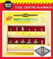 CARB-I-TOOL / CARBITOOL 12pce ¼” SHANK TCT HANDYMAN ROUTER BIT SET IN BOX