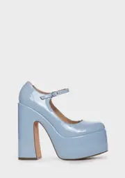 Powder Blue Wish I Could Platform Mary Janes