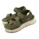 【SKECHERS】涼鞋 Go Walk Flex Sandal-Antigua Beach 男鞋 綠 緩震 健走鞋(229205OLV)