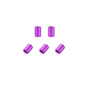 5 Pcs M3x8mm Round Aluminum Standoff Column Spacer Female Purple for DIY