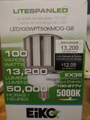 NEW IN BOX Eiko LED Litespan HID Replacement 100W 13,200lm 5000k
