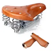Retro Vintage Cowhide Bicycle Seat Leather Bike Saddle Seat high quality Cowhide