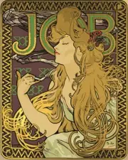 JOB Cigarette Papers By Alphonse Mucha Painting Vintage Paint By Numbers Kit DIY