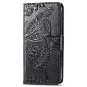 Butterfly Love Flowers Embossing Horizontal Flip Leather Case For Xiaomi CC9 with Holder & Card Slots & Wallet & Lanyard(Black)