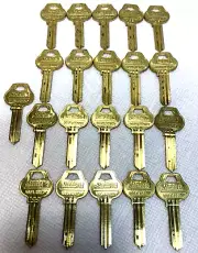Lot of Twenty-One (21) CORBIN RUSSWIN Brass Key Blanks H2 6PIN-10 ASSA ABLOY
