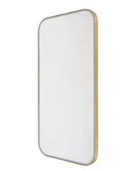 Reflextion 900mm Curved Mirror with Integrated LED Colour-Shifting Light in Brass