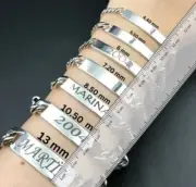 Custom Solid 925 Silver ID Bracelet Curb Cuban Link Identity Name Free Engraving