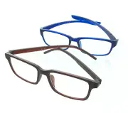 2 Pack Reading Glasses Readers Men Square Classic Frame Random Color