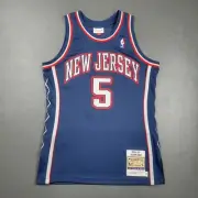 100% Authentic Jason Kidd Mitchell & Ness 06 07 NJ Nets Jersey Size 40 M Mens