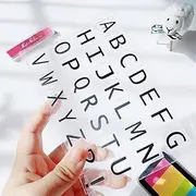 Capital 26 Alphabet Clear Stamps Silicone Stamp Cards with Sentiments,Capital 26 Letters Transparent Seal Stamps for Holiday Card Making Decoration and DIY Scrapbooking Album DIY Crafts