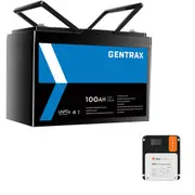 Gentrax 12V 100Ah Lithium Battery + SRNE VoltX 30A MPPT Solar Charge Controller 12V/24V