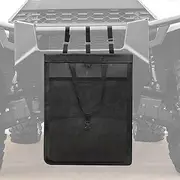 SKYJDM Universal UTV Mesh Trash Bag, Adjustable Vinyl Rubbish Bin Trash Sack for UTV ATV Golf Cart Boat Portable Garbage Bag Compatible with Polaris CFMOTO Can-Am Yamaha (Black)