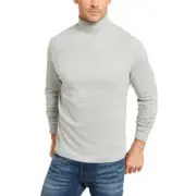 Club Room Mens Solid Turtleneck Soft Grey XL