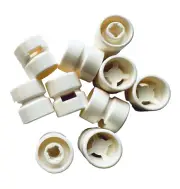 LEGO New 10 White Wheels 11mm D.x12mm Hole Notched Wheel Holder Pin 6014b WH1