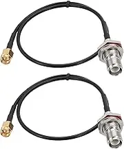 uxcell SMA to TNC Cable 1 FT, 2 Pack RG58 SMA Male Plug to TNC Female Extension Cable for LAN Router Wireless Network Card Adapter
