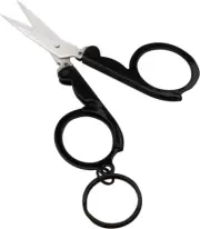 Munkees Mini Folding Scissors Keychain - Stainless Steel Portable & Foldable Tra