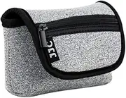 JJC Compact Camera Case Pouch for Sony ZV-1F ZV1F RX100 VII VA VI V IV III II Canon G7X III II G9X II SX740 SX730 Ricoh GRIII GR3 HDF GRII GR Olympus TG-7 TG-6 TG-5 TG-4, w/Zippered Pocket - Grey