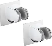 Decaura Drill-Free Shower Head Holder Self-Adhesive Shower Head Bracket No Drill RV Shower Holder ABS Plastic (Chrome, 2, Set)