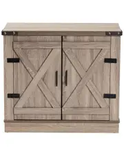 Baxton Studio Wayne 2-Door Shoe Storage Cabinet