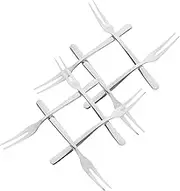 iplusmile 8pcs Stainless Steel Dessert Forks Ergonomic Appetizer Forks for Fruits Salad and Desserts and Elegant Tableware for Home and Kitchen Use