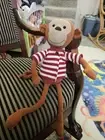 Jellycat London Madison Monkey Striped Shacket Small Plush Collectible Toy NWT