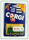 BP PETROL TANKER CORGI #JB12 GREEN/WHITE DIECAST SCALE 1/64 MADE IN 1984