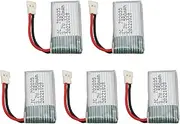 5Pcs 550mAh 3.7V RC UAV Drone Replacement Batteries - Remote Control Battery Accessories for X4 H107 H107L F47 Drones