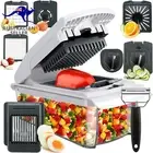 Vegetable Chopper（Upgraded, 9-In-1 Onion Chopper,Mandolin Slicer with Peeler, Sp